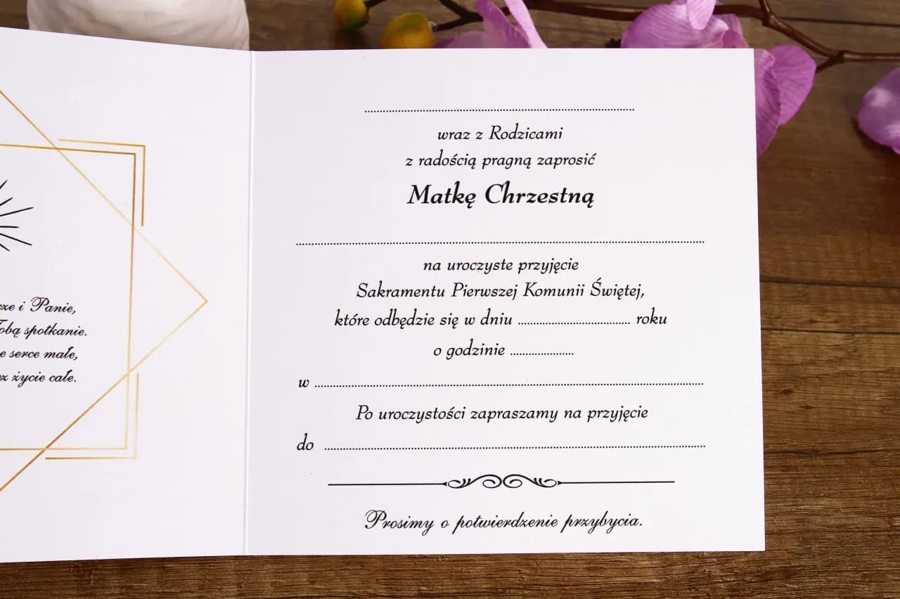 Jak wypisać zaproszenie na chrzest dla chrzestnych z sercem i wdzięcznością